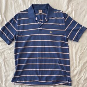 Brooks Brothers Blue and White Striped Polo Shirt